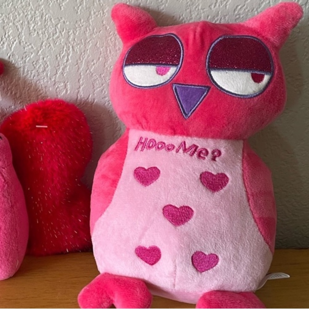 Pink Owl Plush Stuffed Animal